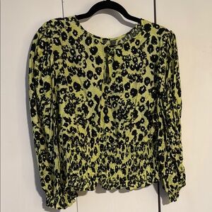 Open Edit balloon sleeve top